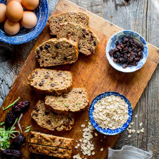 Healthy Zucchini Oat Bread