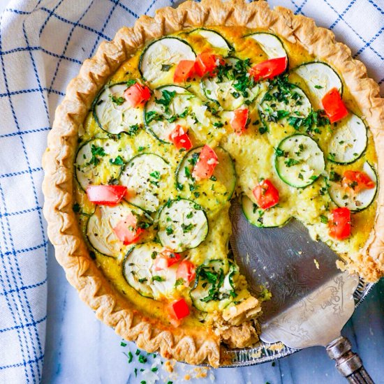 Summer Garden Pesto Quiche