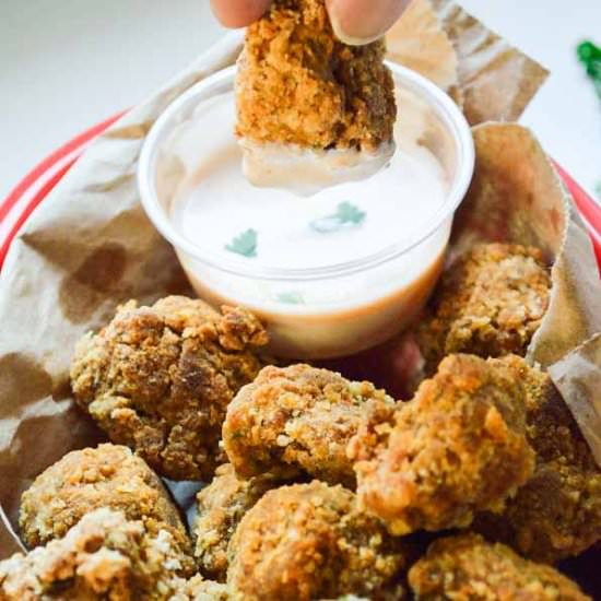 Spicy Baked Vegan Popcorn Seitan