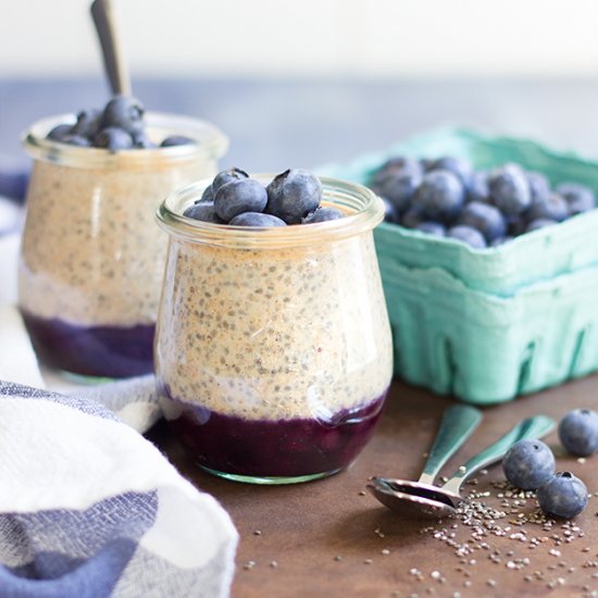 Blueberry Almond Chia Pudding