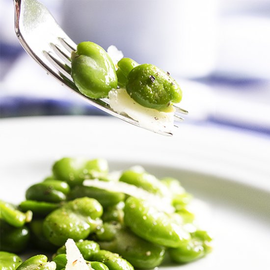 Fresh Fava Bean and Parmesan Salad