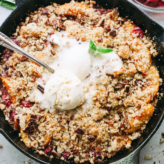 Cherry Peach Brown Betty