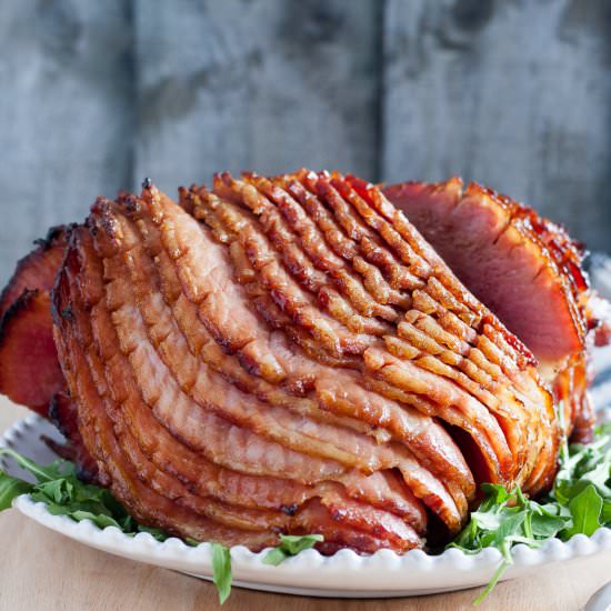 Bourbon Honey Glazed Ham