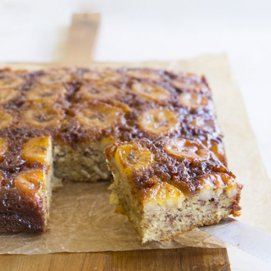 Upside-Down Banana Cake