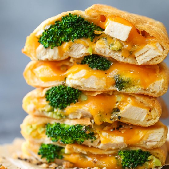 Cheesy Chicken and Broccoli Pockets