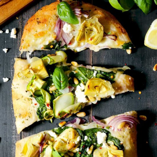 Artichoke & Spinach Flatbread Pizza