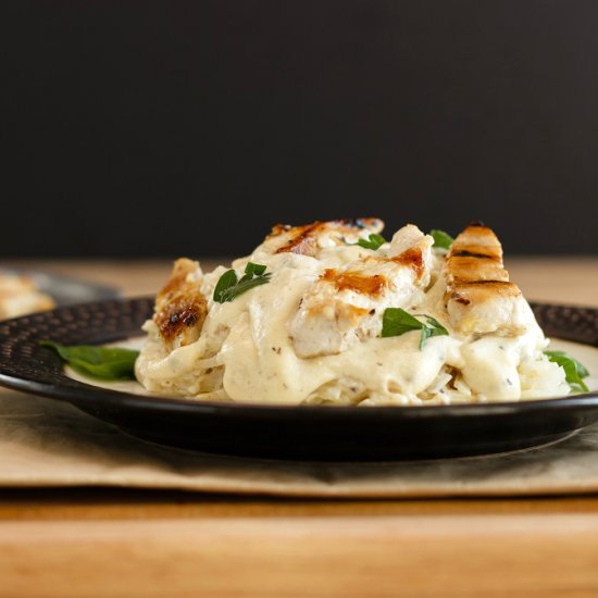 Grilled Chicken Alfredo Low Carb