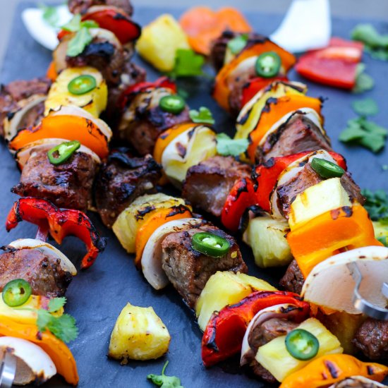 Sweet and Spicy Asian Steak Kabobs