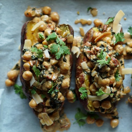 Coconut & Spinach Braised Chickpeas