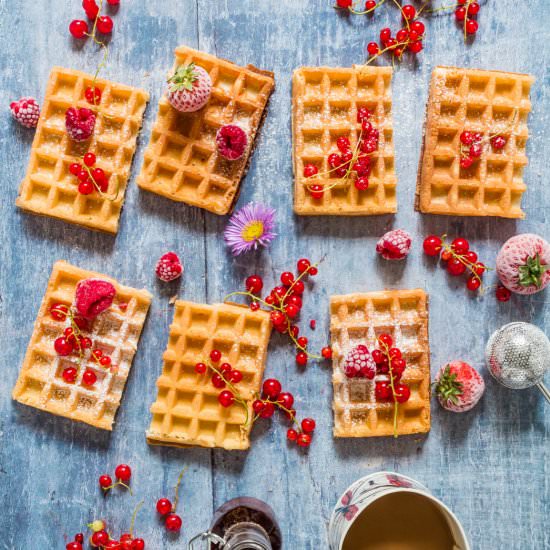 Almond Lemon Waffles