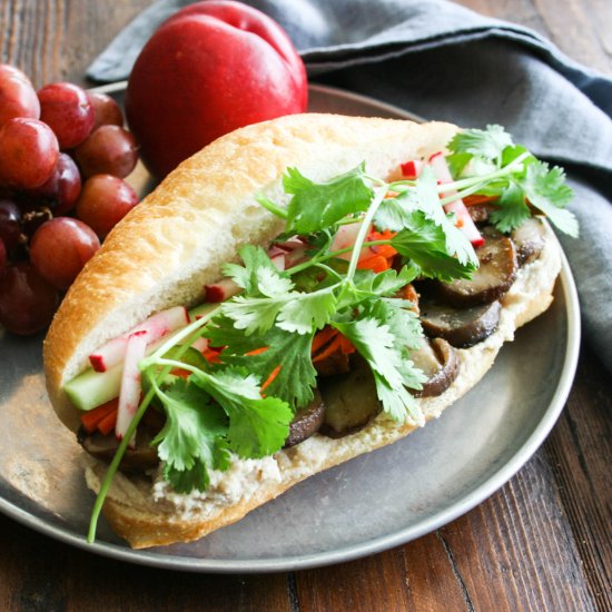 Tofu Portabella Banh Mi Sandwich