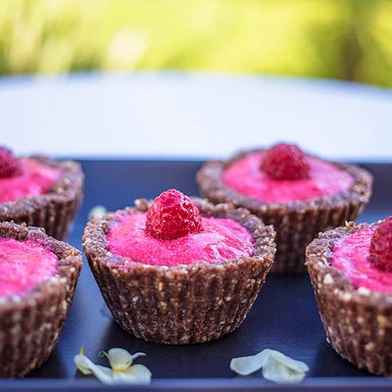 Raw Vegan Raspberry Tarlets