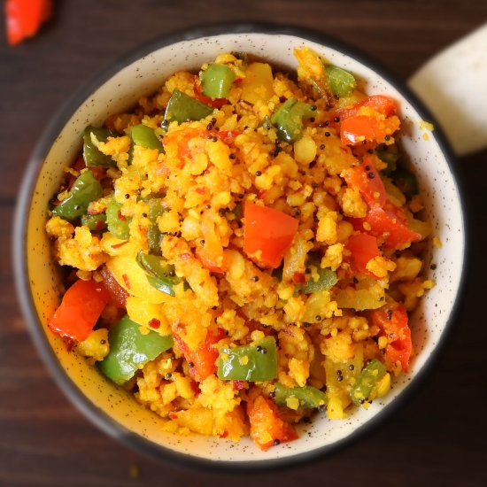 Bellpeppers Lentils Stir fry