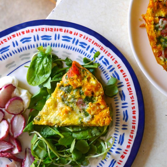 Butternut Squash and Cauli Frittata