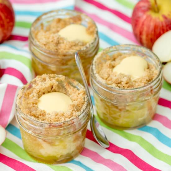 Portable Apple Crumble Jars