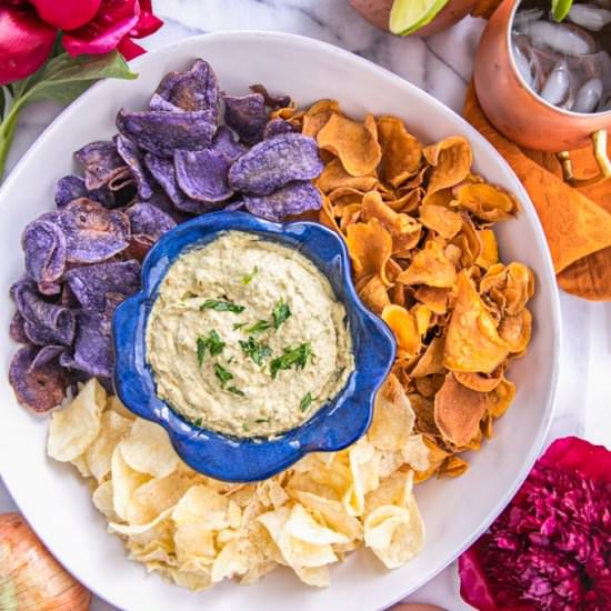 Healthy Chips + French Onion Dip