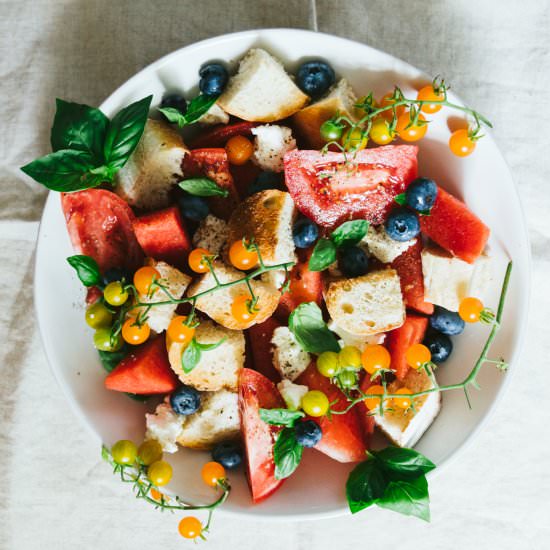 Watermelon Tomato Panzanella