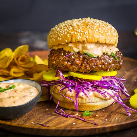 Bulgogi Burgers with Kimchi Mayo