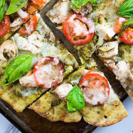 Caprese Grilled Chicken Pizza