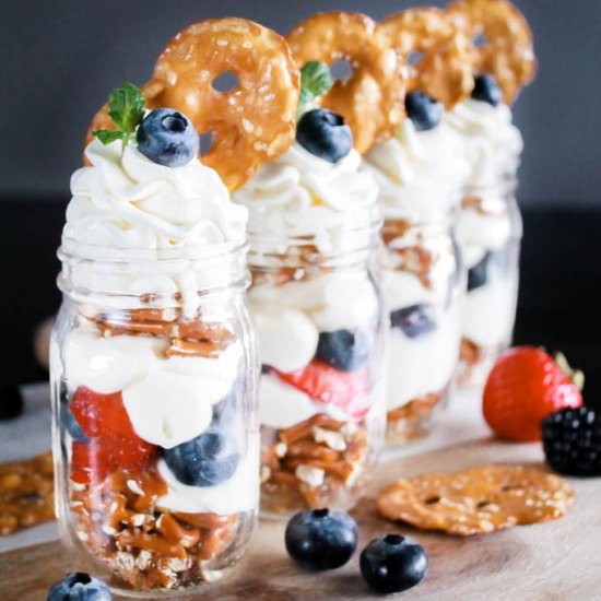 Berry Pretzel Trifles