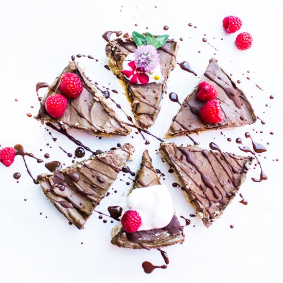 No Bake Chocolate Rasperry Pie