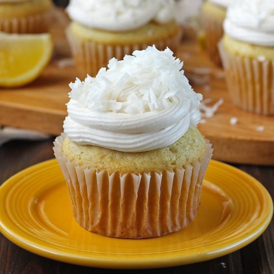 Gluten-Free Lemon Coconut Cupcakes