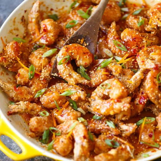 Honey Orange Firecracker Shrimp