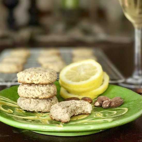 Lemon Almond Wine Cookies