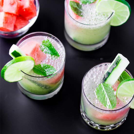 Cucumber & Watermelon Mint Mojito