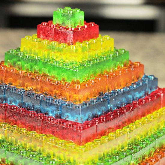 Stackable Gummy LEGO Pyramid