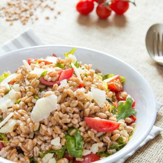 Summer Farro Salad with Arugula