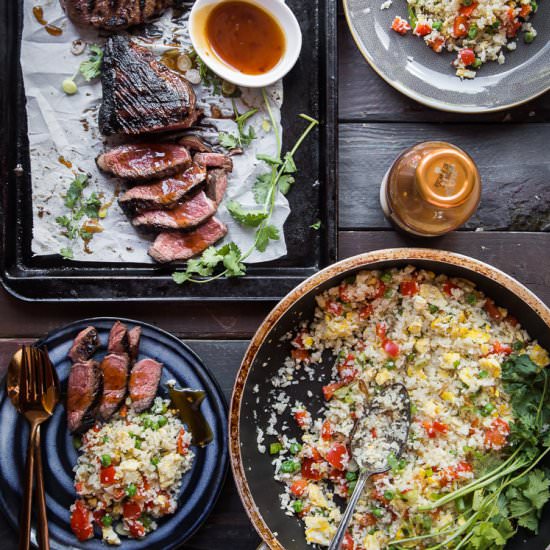 Kung Pao Steak & Cauliflower Rice