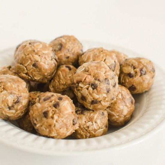 No Bake PB Chocolate Oatmeal Balls