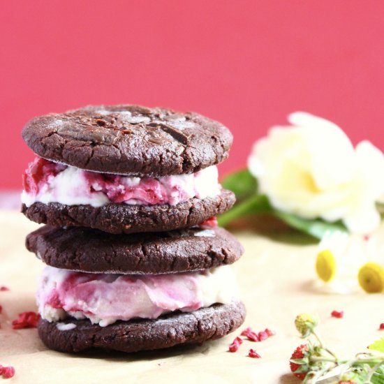 Chocolate Cookie Ice Cream Sandwich