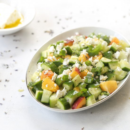 Peach and Cucumber Salad with Feta