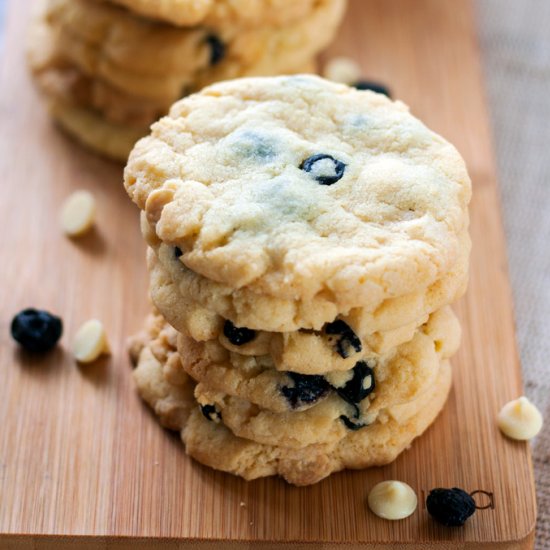 White Chocolate Blueberry Cookies