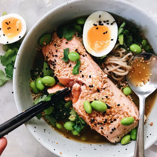 Salmon Soba Bowls