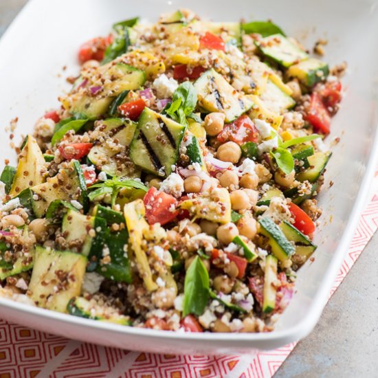 Grilled Zucchini Salad with Quinoa