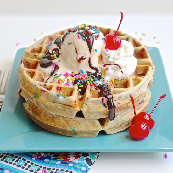 Vanilla Funfetti Waffles