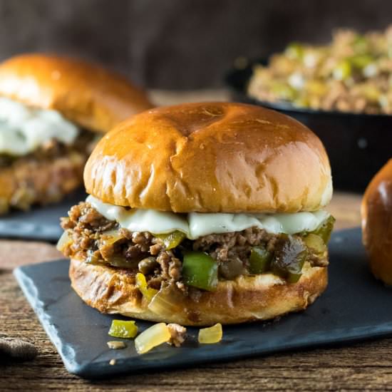 Philly Cheesesteak Sloppy Joes