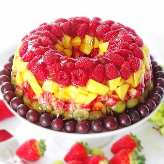 Fruity Gelatin Bundt Cake Dessert