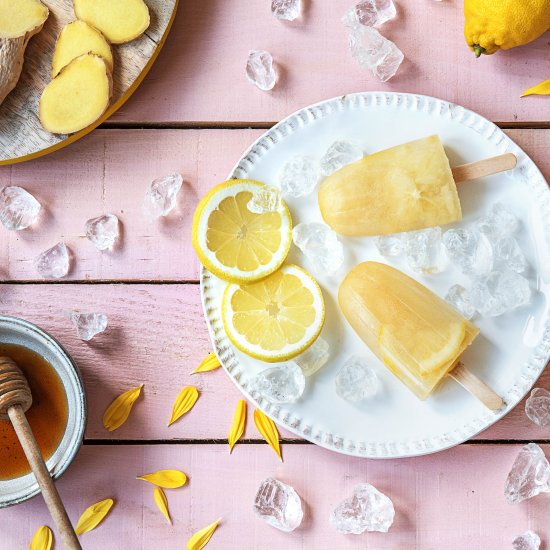 Lemon Ginger Chamomile Popsicles