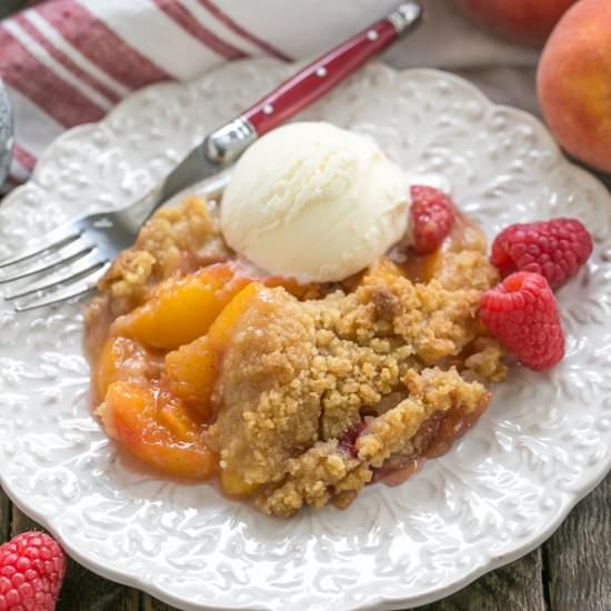 Peach Raspberry Crisp