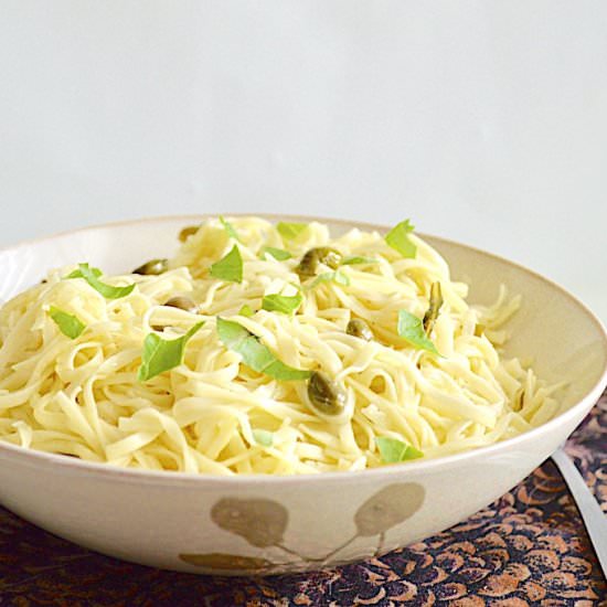 Fresh Lemon Caper Spaghetti