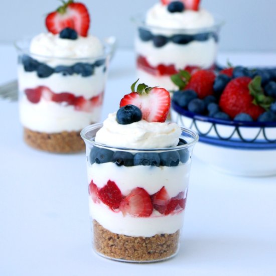 Triple Berry Cheesecake in a Jar