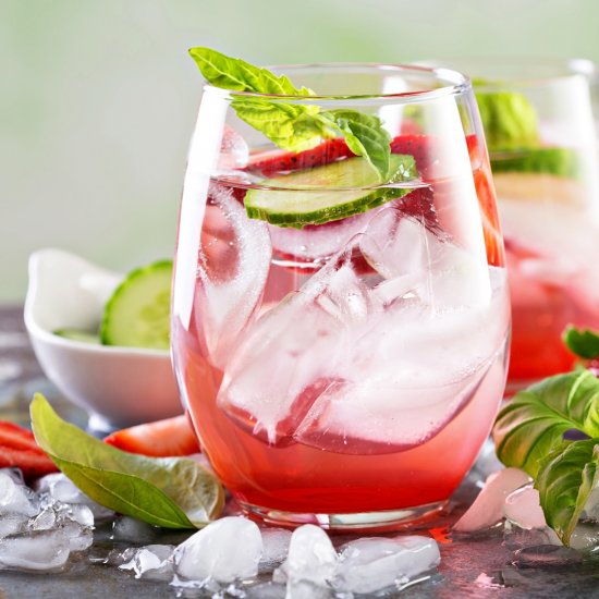 Strawberry Cucumber Lemonade