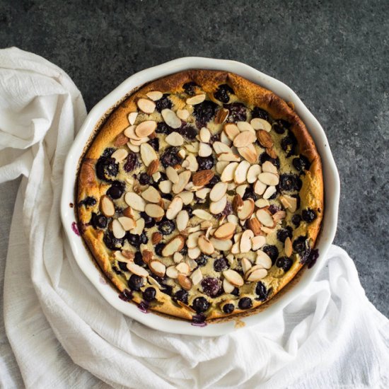 Cherry Coconut Almond Clafoutis