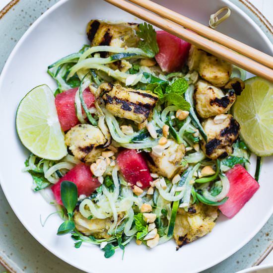 Watermelon Green Cashew Curry Bowls