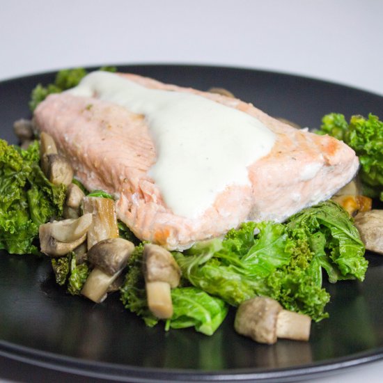 Healthy Salmon with Kale