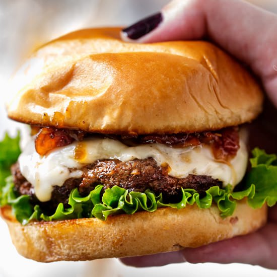 Burgers with Bourbon Bacon Jam